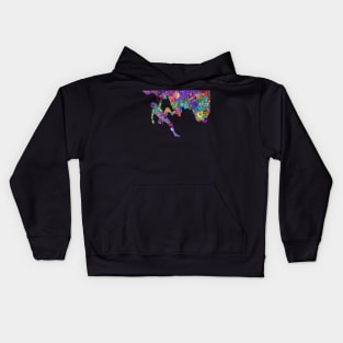 Climber watercolor art Kids Hoodie